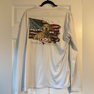 O'Neill White Long Sleeve Shirt with Patriotic Graphic